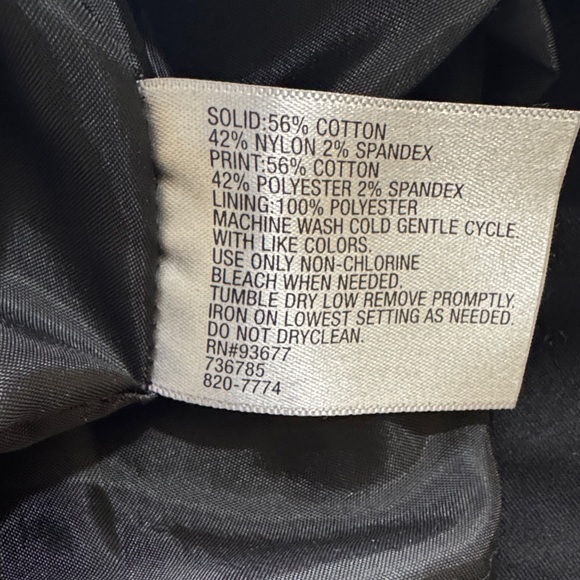 Worthington Geometric Black and Blue Women's Skirt - Picture 6 of 7